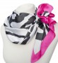 Zebra Muster Cabrio Tuch Kopftuch Damen schwarz weiss pink
